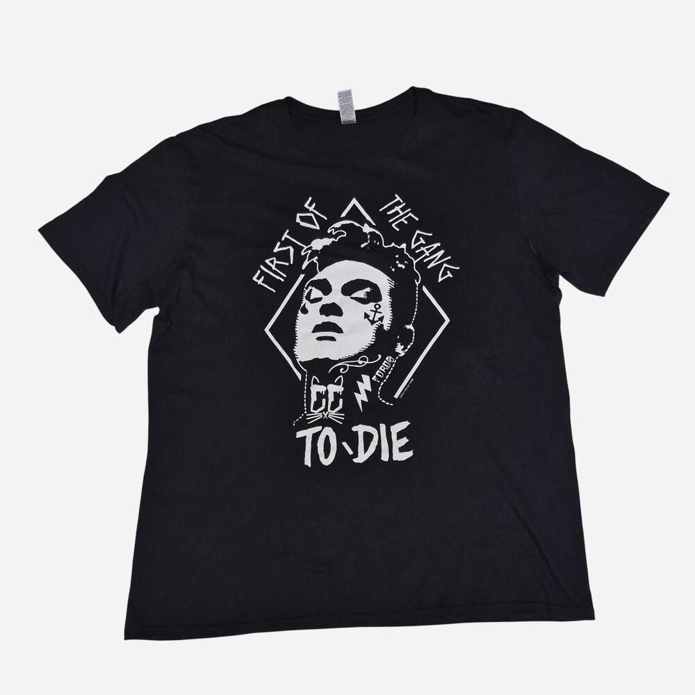 Morrissey Men's Black and White Graphic T-shirt Size L